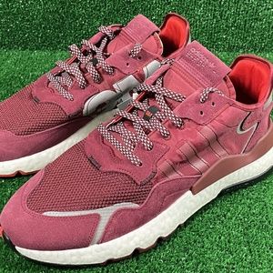 NEW MEN'S ADIDAS ORIGINALS X 3M NITE JOGGER BURGUNDY SILVER EE5870 Size 14